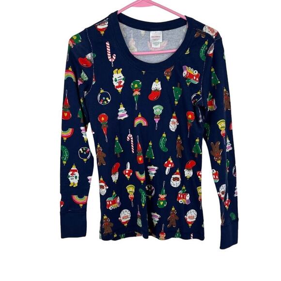 Hanna Andersson Flannel Christmas Pajama Set, Heirloom Ornaments print size m/l - Picture 1 of 12